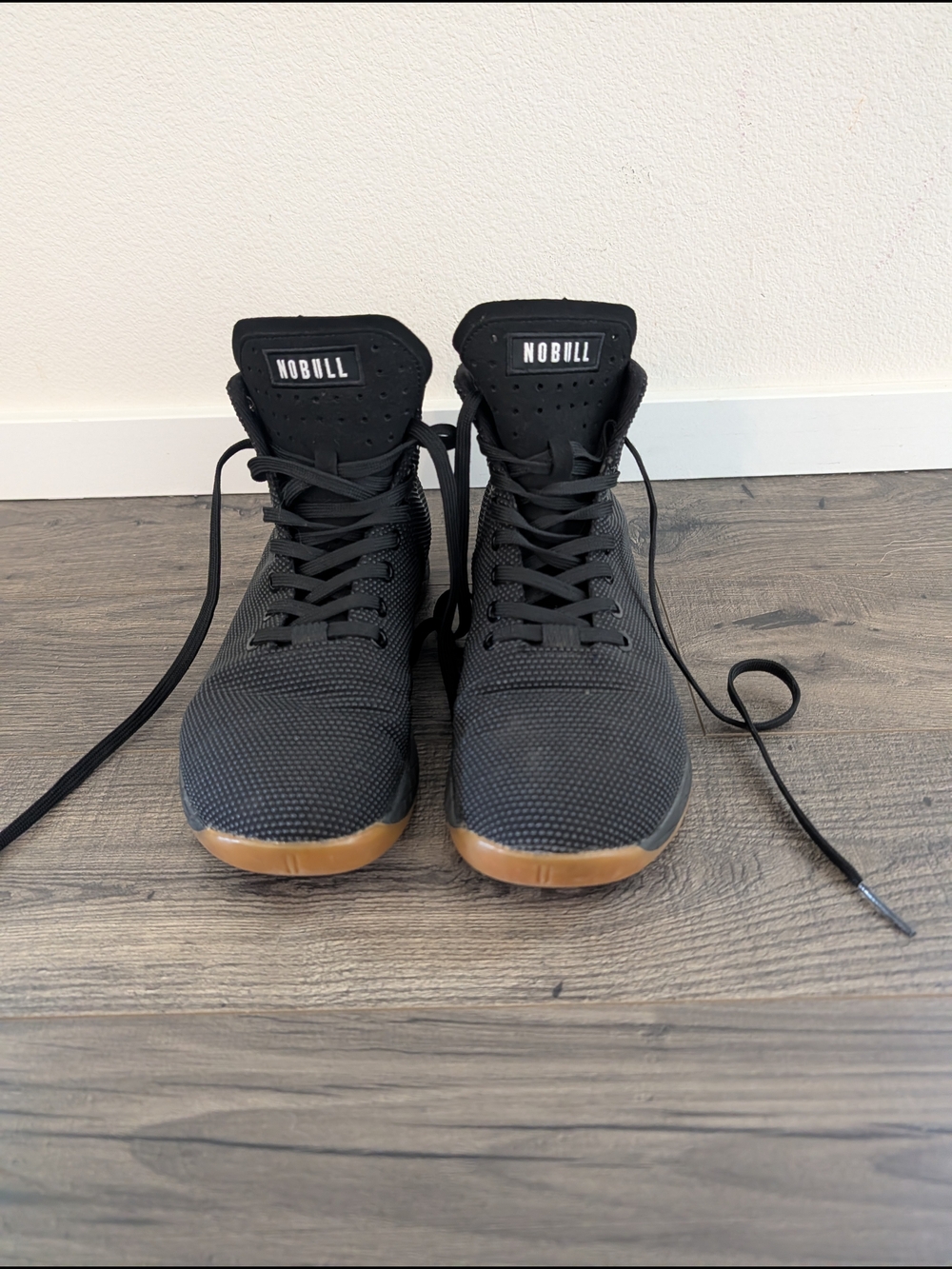 NOBULL Black High-Top Training Shoes with Gum Sole - Picture 2 of 7